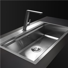 fregadero acero inox layer BRP con valvula PREMIUM