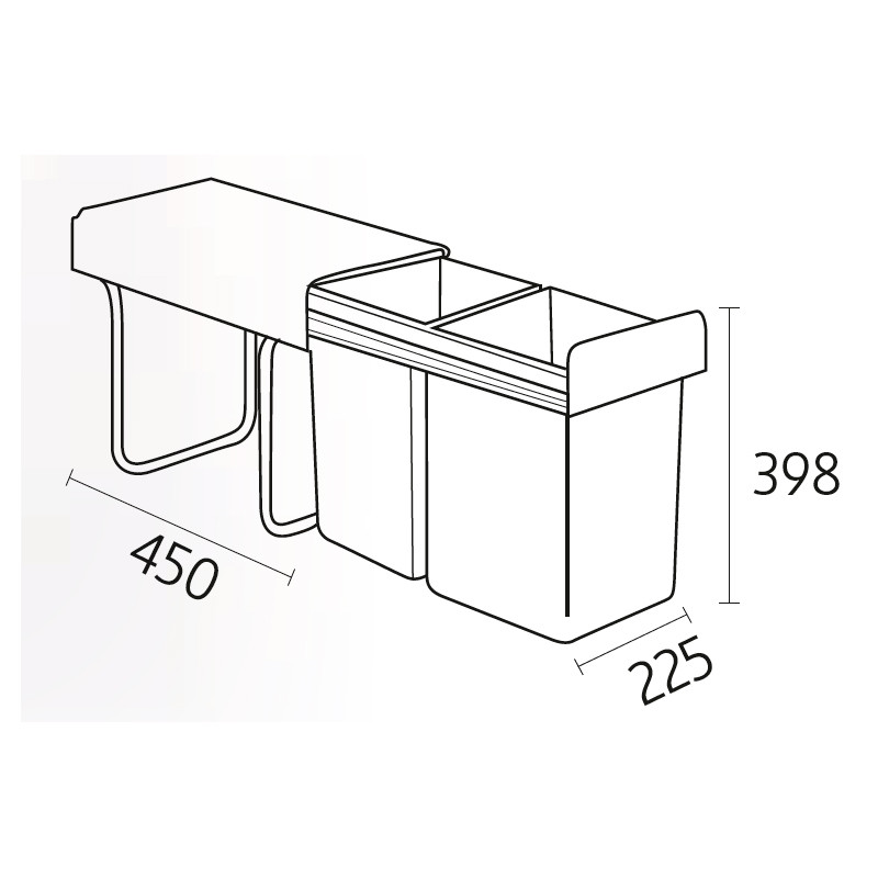 cubo basura extraible mueble cocina