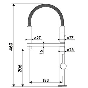 grifo de cocina con caño extraíble RC923