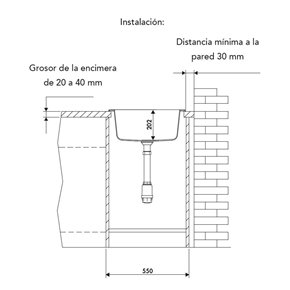 Fregadero Redondo EV574 de una cubeta en Naturalite / PIMC