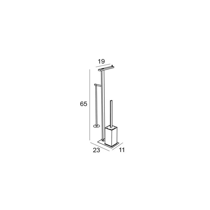 Escobillero portarrollos de pared Milán