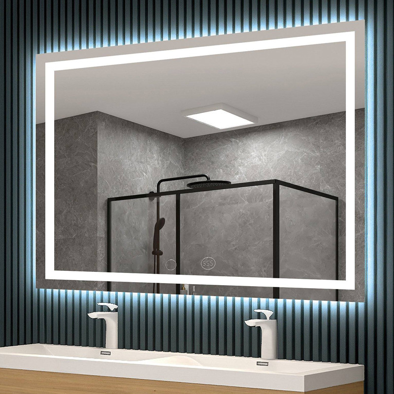 Espejo de baño AUSTRIA con luz frontal fría de LEDIMEX