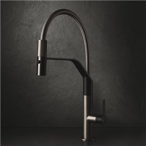 gessi grifo cocina mesh negro semi pro