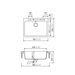 Fregadero de granito GALAXY N-100L de SCHOCK | Comprar Online