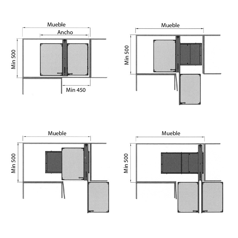 extraible mueble ciego cocina 4 cestos barato