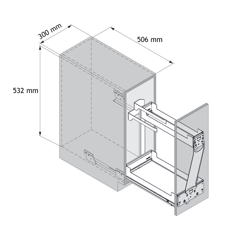 esquema toallero para mueble de cocina secamanos trapos