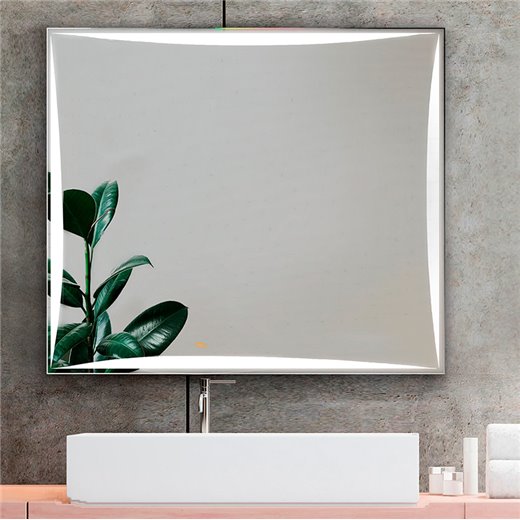 espejo cuadrado para baño con luz LED frontal LEXUS