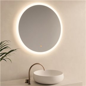 Espejo de Baño Redondo MOON con Luz Frontal y Retroiluminado