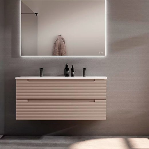 Mueble de Baño quarzo textura  KYOTO de 2 Cajones