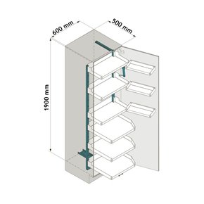 Despensa PLENO MAXI PLUS para Mueble columna con Puerta