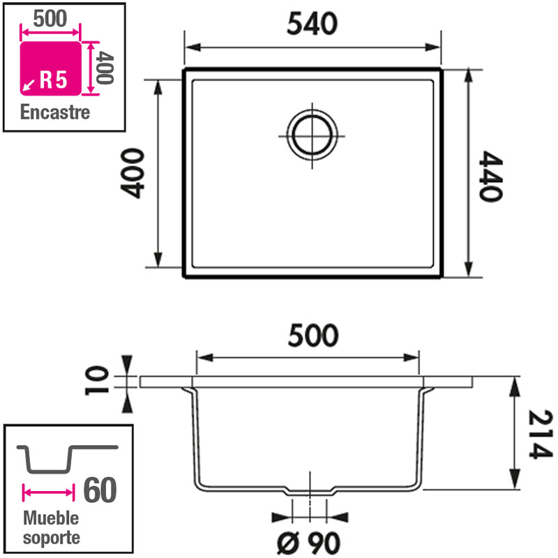 medidas QUADRILLE EVSP987