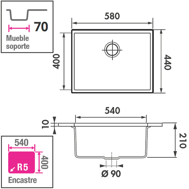 medidas QUADRILLE EVSP985