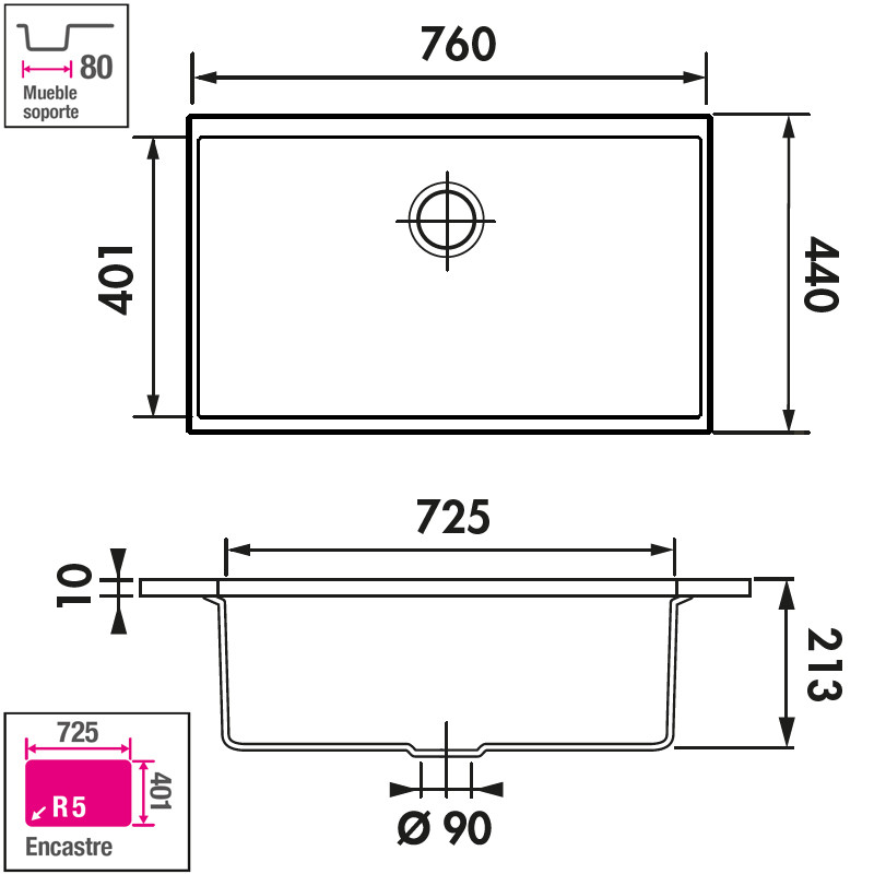 medidas QUADRILLE EVSP986