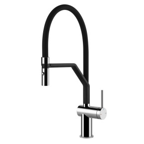 grifo cocina gessi inedito semi pro caño flexible cromo brillo