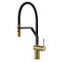 gold brushed PVD dorado grifo cocina gessi inedito semi pro caño flexible