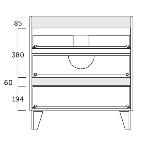 medidas trasera mueble baño fondo reducido 40