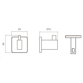 Percha Simple TECHNIC - MEDIMEX | Acero Inoxidable S.304