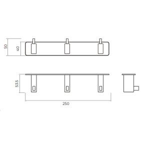 Percha Triple TECHNIC de MEDIMEX