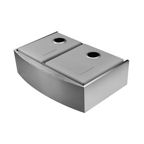 Fregadero de acero inox CIRCON 2 con doble seno