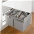 cubo basura extraible cocina armario mueble puerta guias double master 40