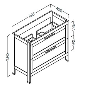 Mueble de Baño TOSCANA con Lavabo