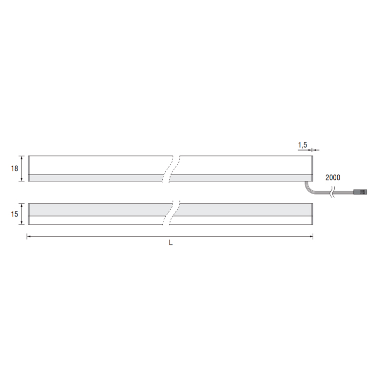 Regleta LED de Superficie MYCORNER BLACK