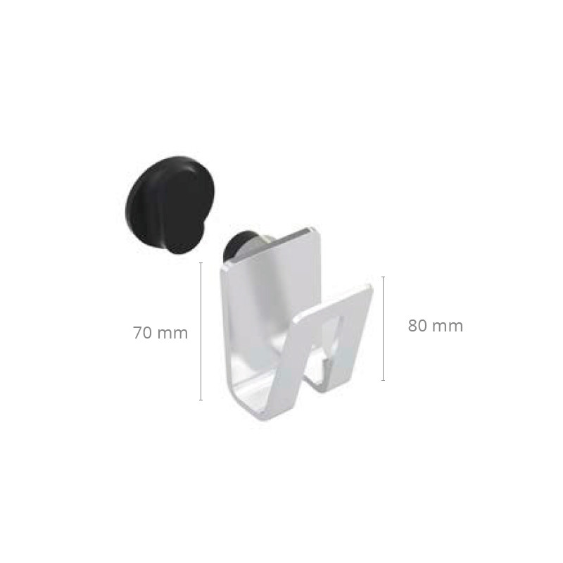 Porta estropajo mágnetico para fregadero inox 80 mm