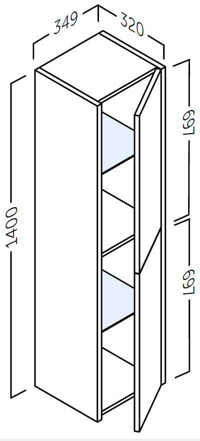 COLUMNA AUXILIAR BAÑO POKER COYCAMA 140