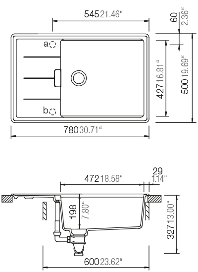 Fregadero granito schock TIA D-100 LS