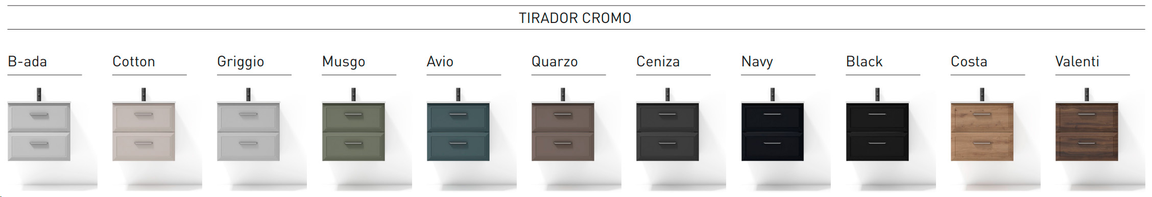 acabados mueble delta triador cromo visobath