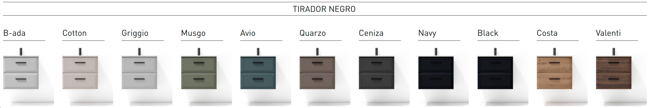 acabados mueble delta tirador negro visobath