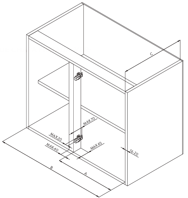 esquema mueble 371 PRO LINE