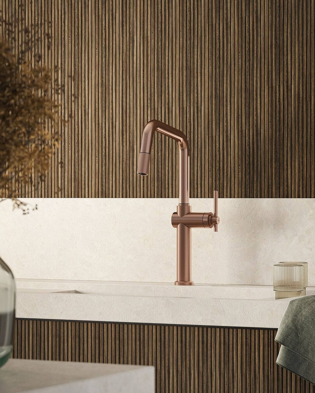 grifo cocina gessi habito cobre oro rosa